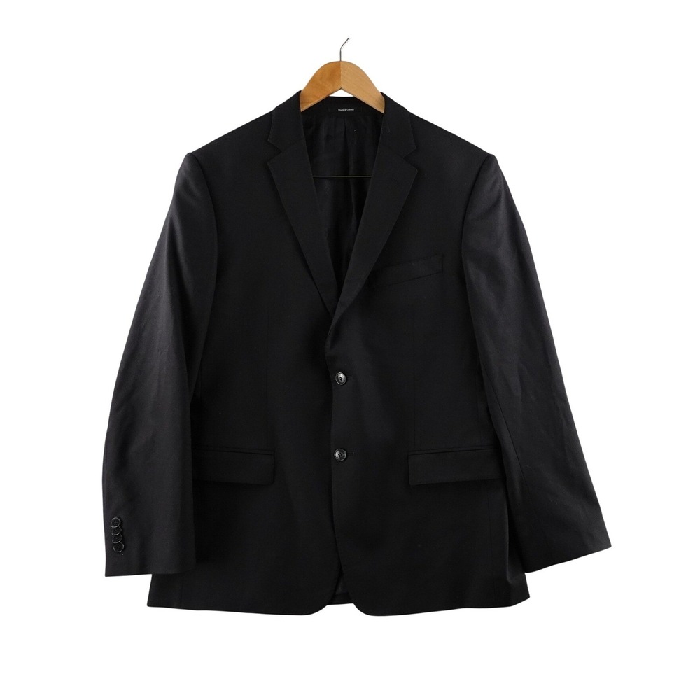 Versace Designer Collection Black Wool Blend Suit Blazer Size 52 Made in Croatia